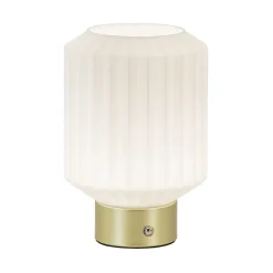 Tafellamp op batterij wit/goud 3-standen dimbaar