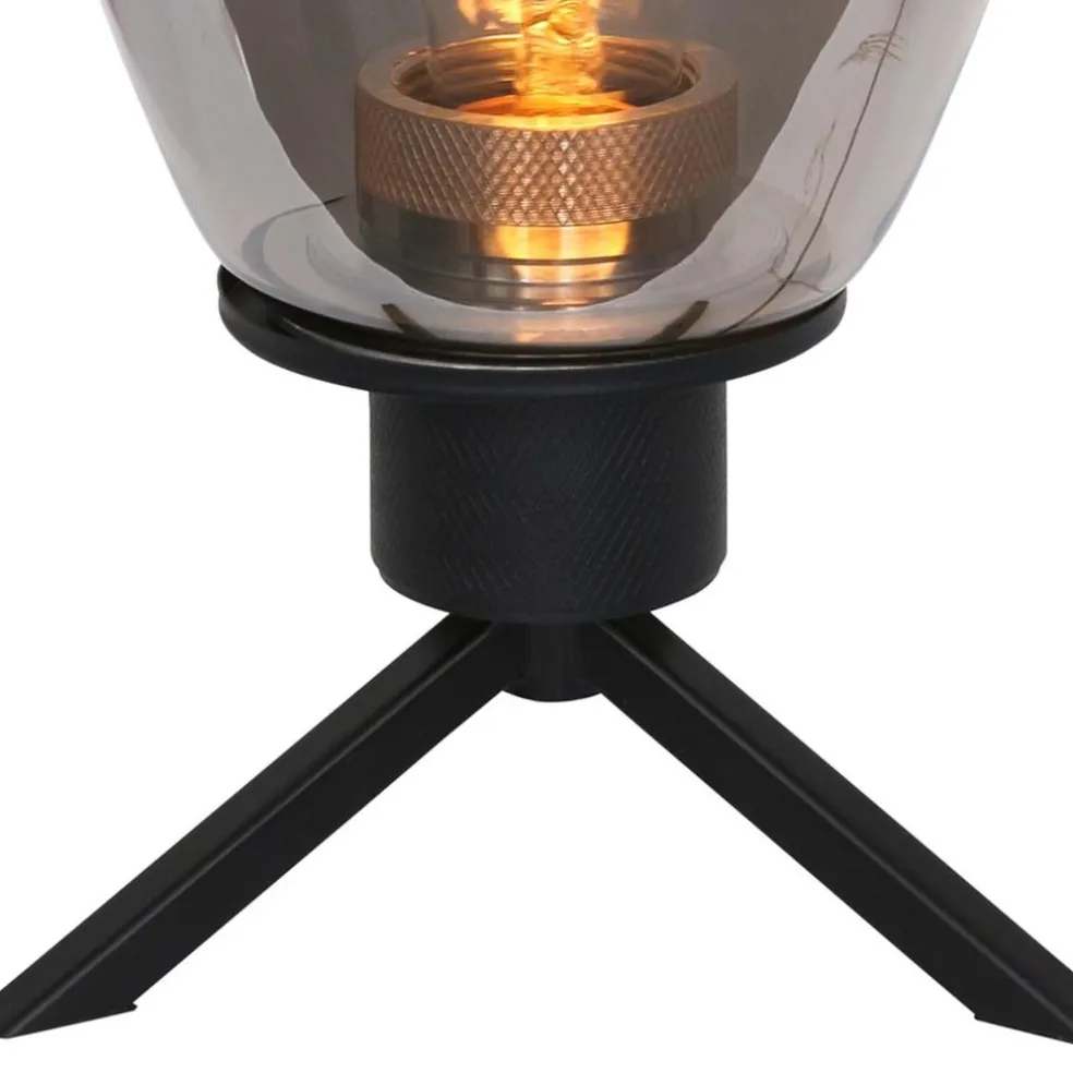 Tafellamp Reflexion ovaal zwart+smoke