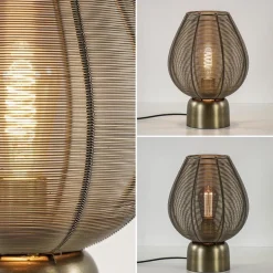 Tafellamp Suneko 34cm draad brons