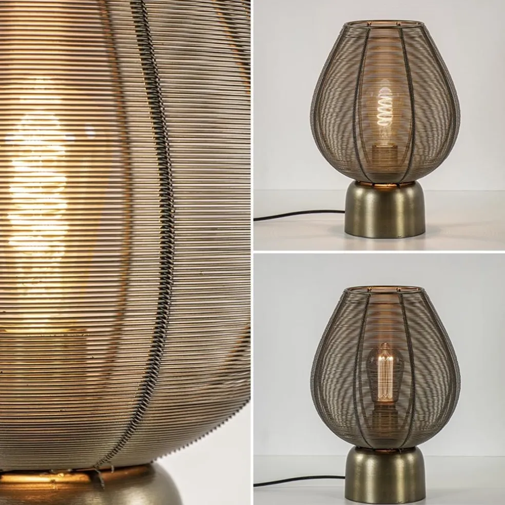 Tafellamp Suneko 34cm draad brons