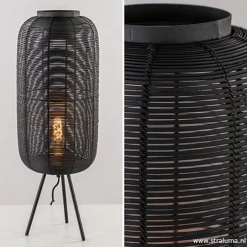 Tafellamp Tomek zwart draad 3-poot 70cm