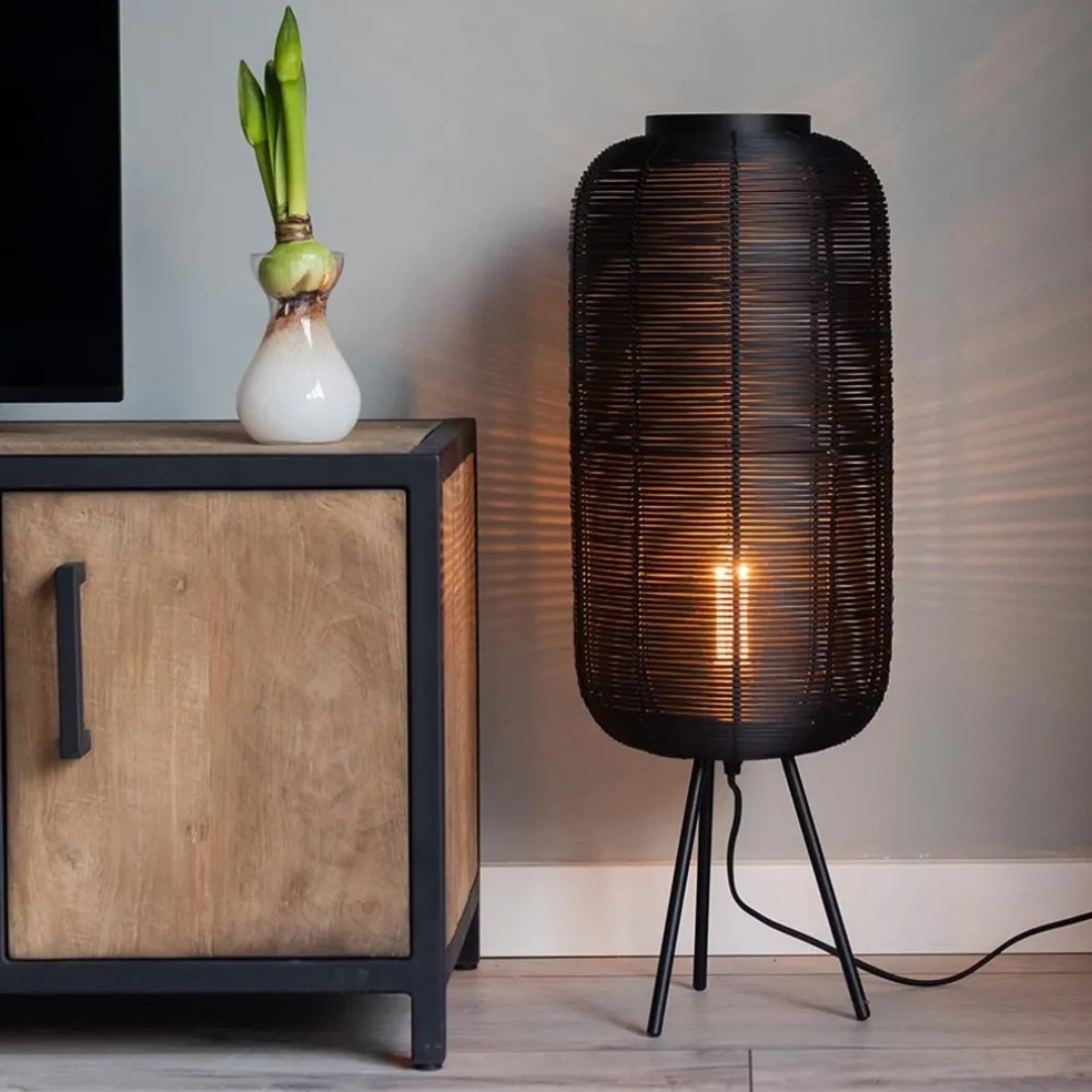 Tafellamp Tomek zwart draad 3-poot 70cm