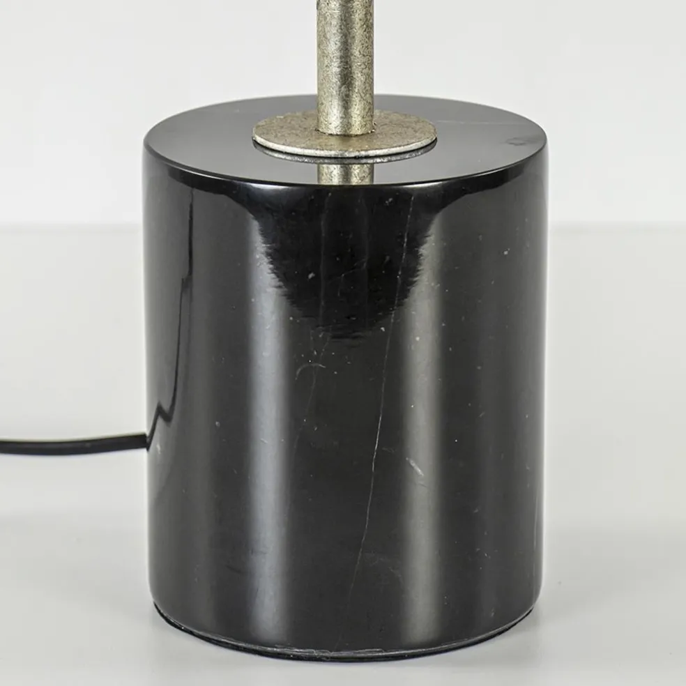 Tafellamp Vegas oud zilver/marmer zwart