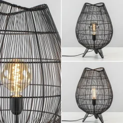 Tafellamp Yumi zwart op pootjes Light and Living