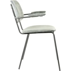 Trendy eetkamerstoel Emma velvet grijs