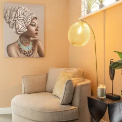 Trendy vloerlamp Moroc goud Light and Living