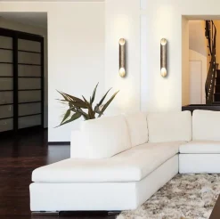 Up+down wandlamp ambachtelijk zilver