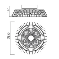 Ventilator Himalaya Mini hout remote cct