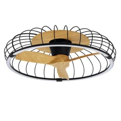 Ventilator Nature hout/zwart remote/app