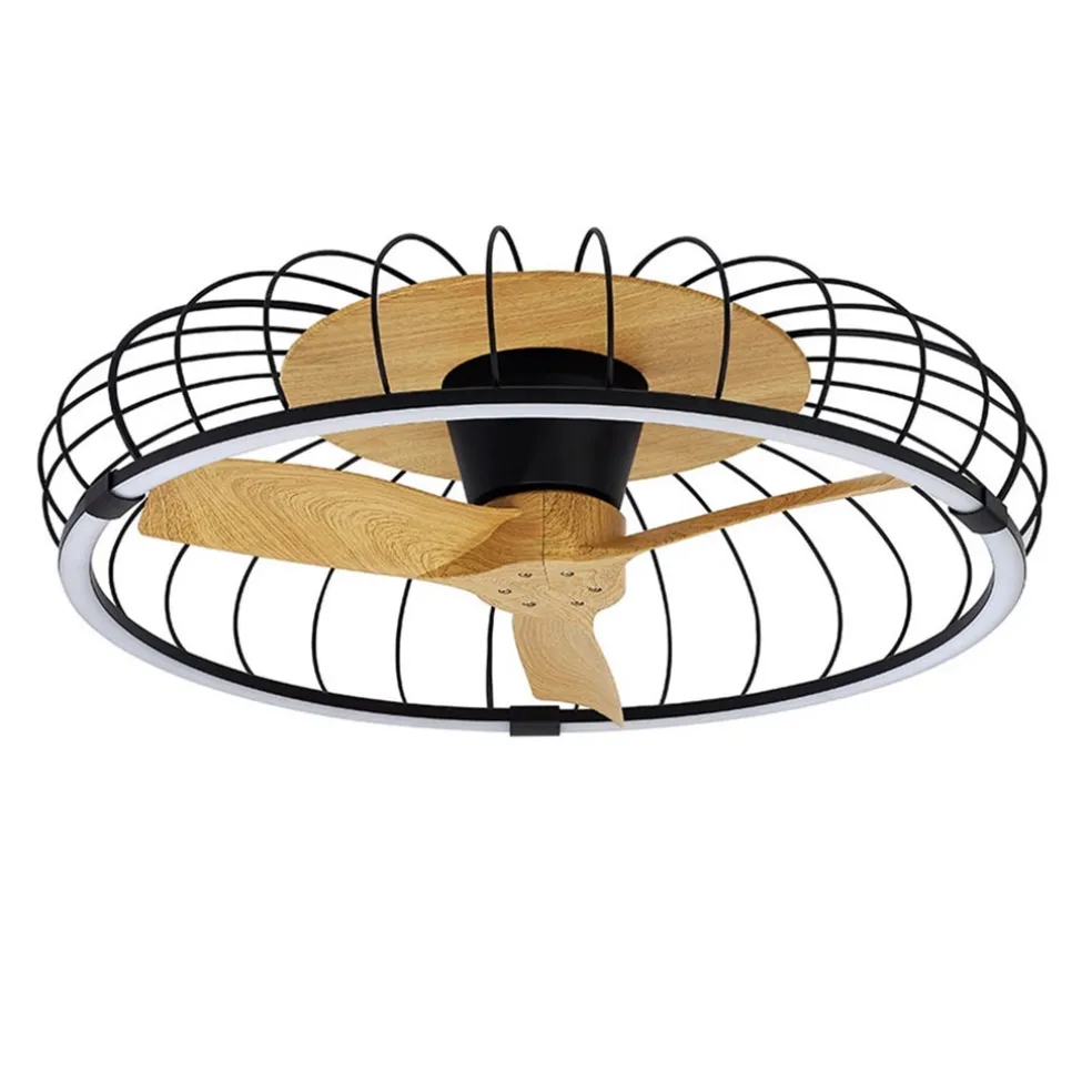 Ventilator Nature hout/zwart remote/app