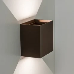 Verstelbare LED buitenlamp aluminium bruin