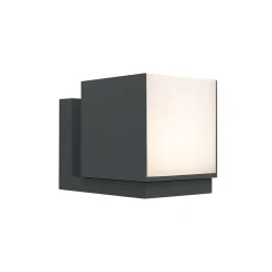 Verstelbare LED buitenlamp kubus donker grijs IP54