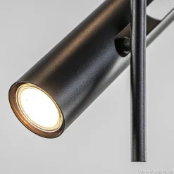 Verstelbare 3-lichts plafondspot zwart metaal