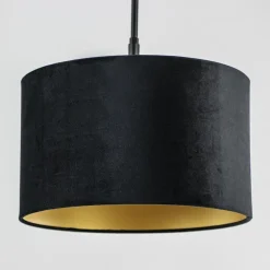 Verstelbare 2-lichts plafondlamp met velvet zwarte kappen