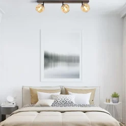 Verstelbare 3-lichts plafondlamp met amber glas