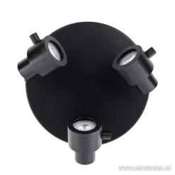 Verstelbare opbouwspot zwart 3-lichts