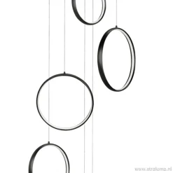 Vide hanglamp 8-L ringen zwart