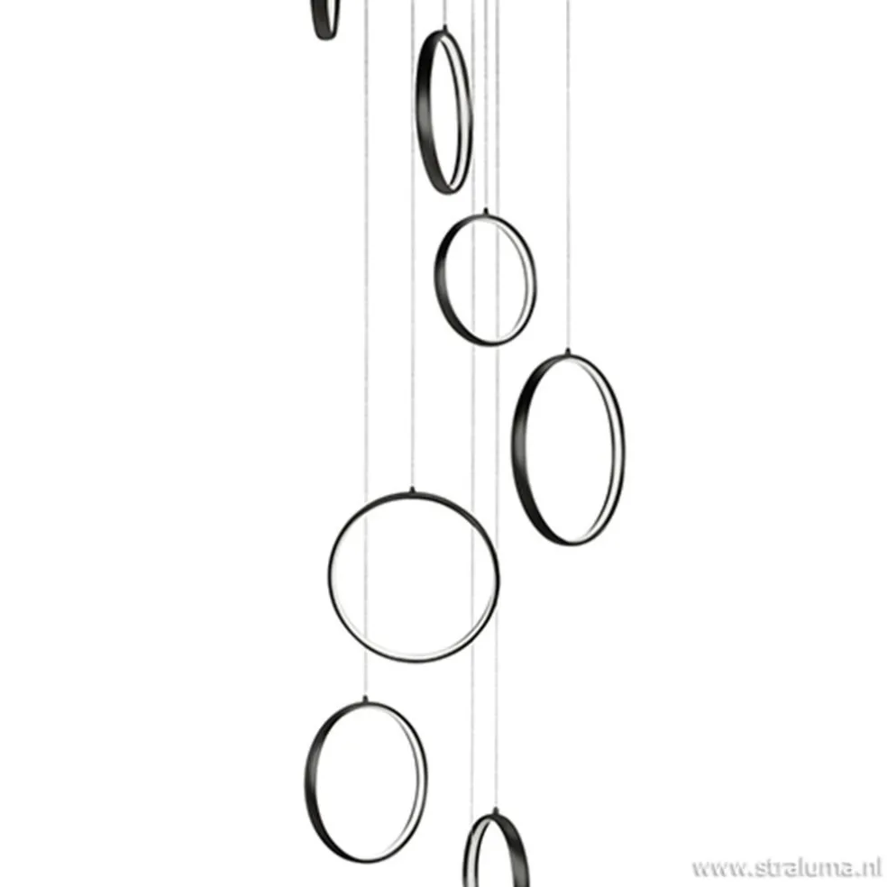 Vide hanglamp 8-L ringen zwart