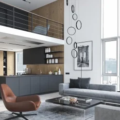 Vide hanglamp 8-L ringen zwart