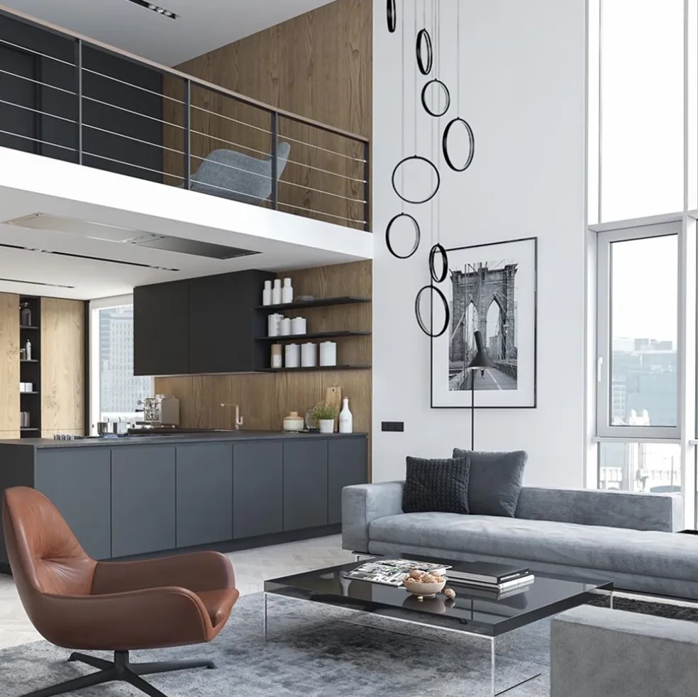 Vide hanglamp 8-L ringen zwart