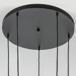 Videlamp Bella 5L rond zwart/brons+smoke