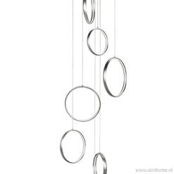 Videlamp Olympia nikkel 8 ringen