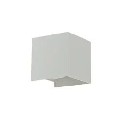 Vierkante buitenlamp wand wit IP54