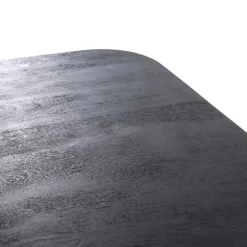 Vierkante eettafel zwart mango hout 150x150 cm