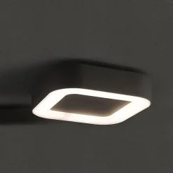 Vierkante LED buitenlamp antraciet IP54