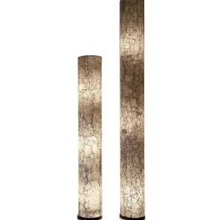 Vloerlamp 150 cm gerecycled glas wit