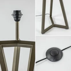 Vloerlamp Atrani platinum excl. kap