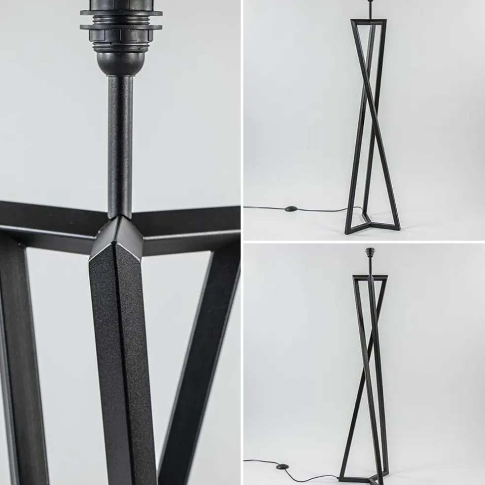 Vloerlamp Atrani zwart EXCL. KAP