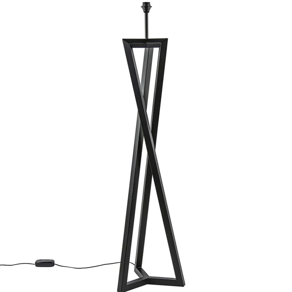 Vloerlamp Atrani zwart excl. kap