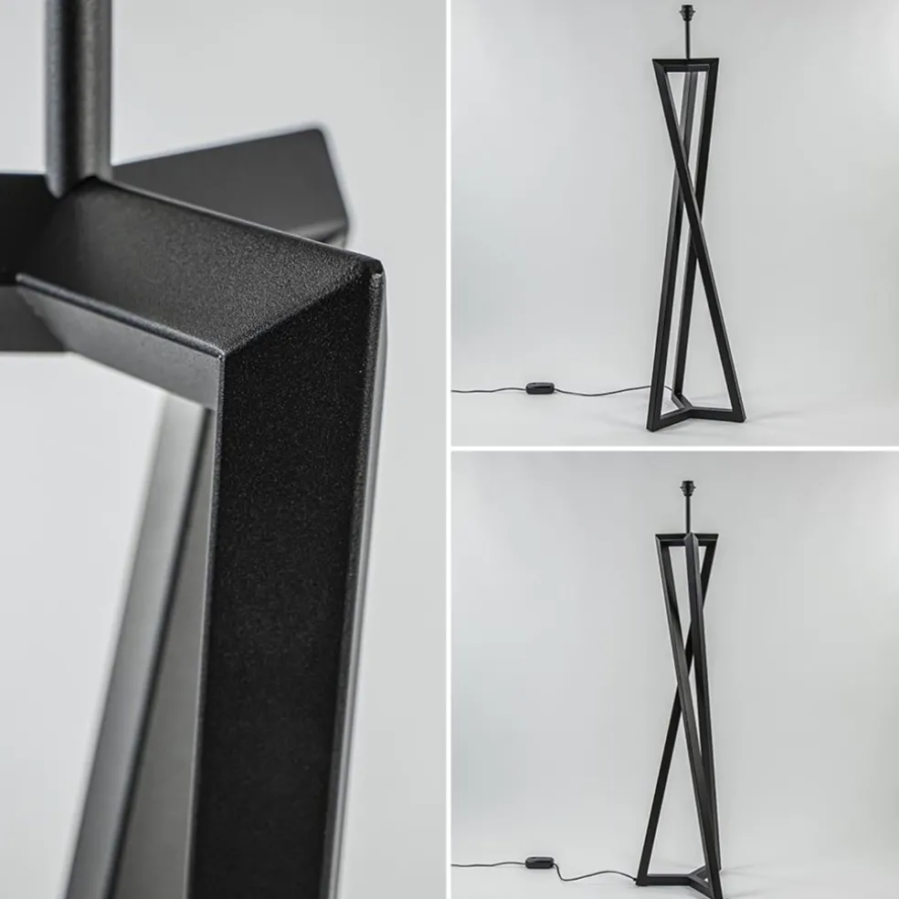 Vloerlamp Atrani zwart excl. kap