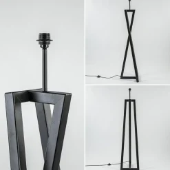 Vloerlamp Calitri zwart EXCL. KAP