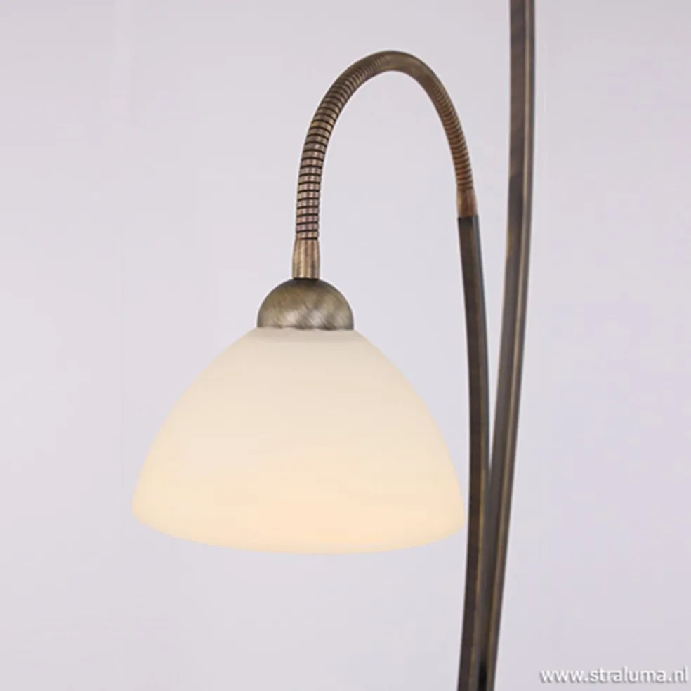 Vloerlamp Capri brons/Glas