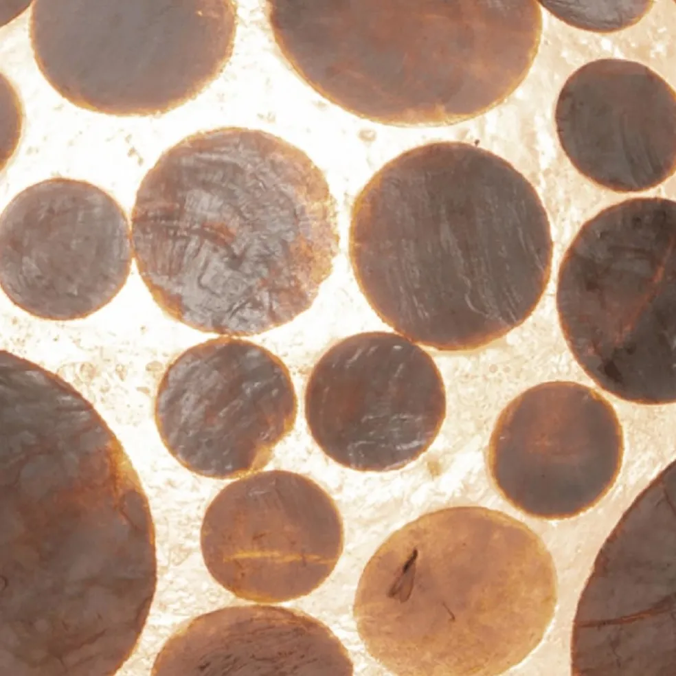 Vloerlamp Coin schelpen cilinder gold