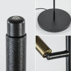 Vloerlamp Flute 2L zwart/brons 2xpushdim dtw