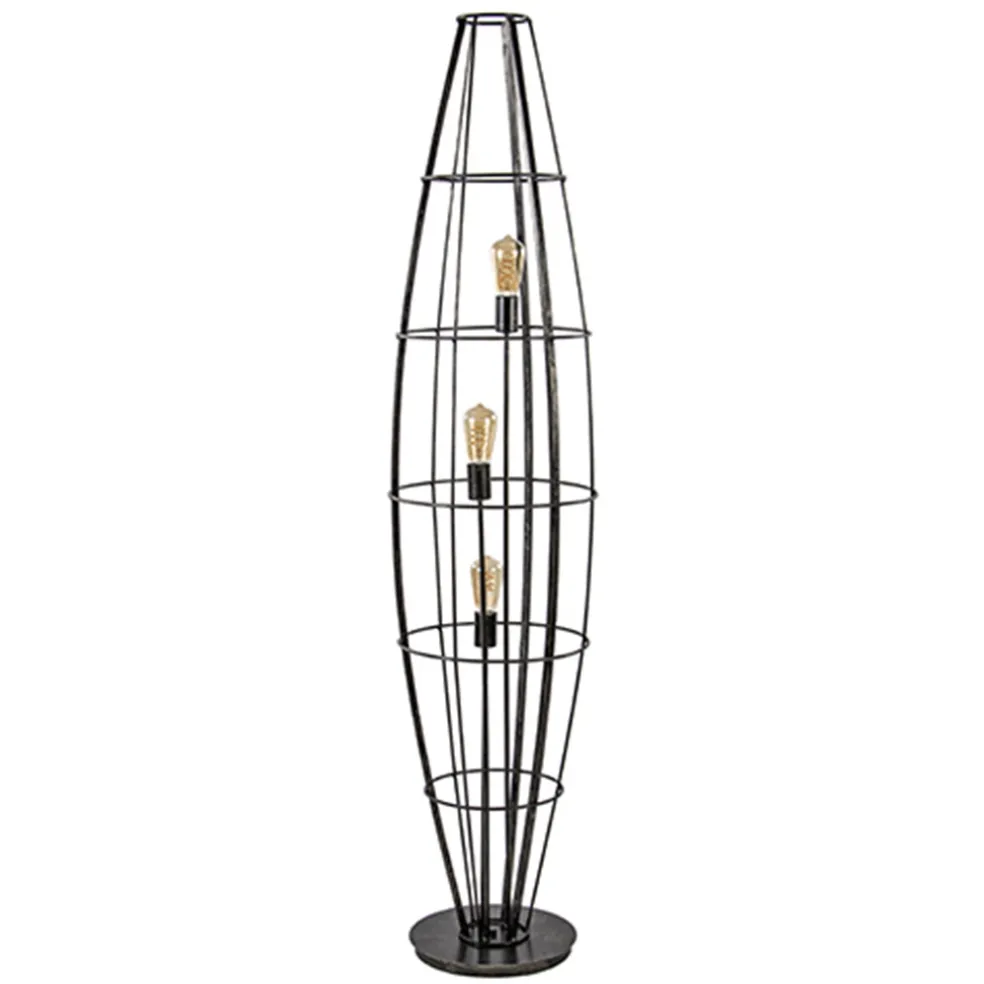 Vloerlamp Havana Grande antiek zwart