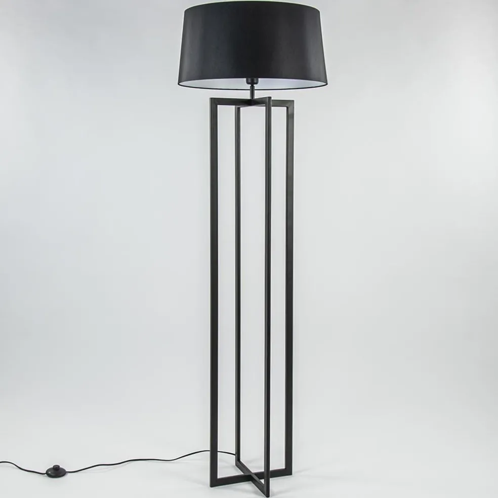 Vloerlamp Mace frame zwart exclusief kap