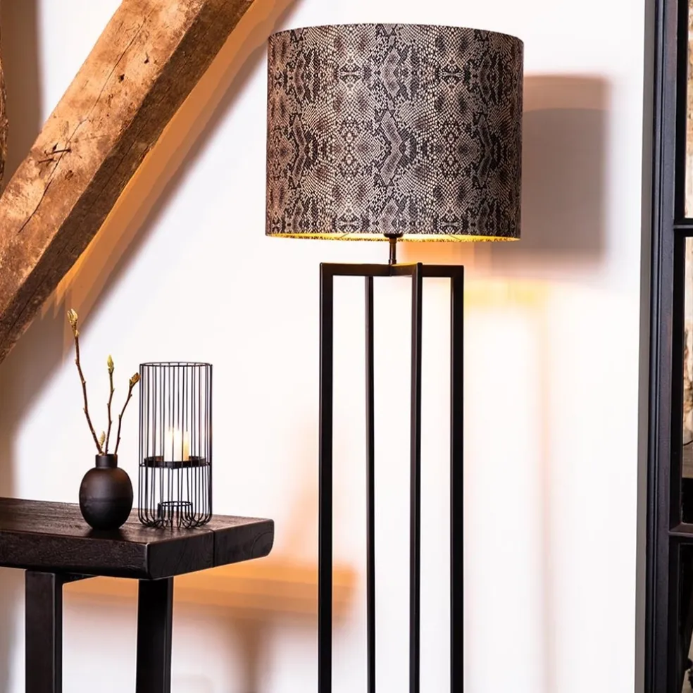 Vloerlamp Mace frame zwart exclusief kap