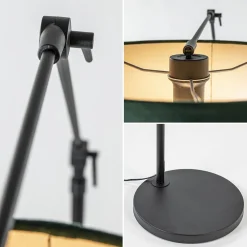 Vloerlamp Prestige Chic zwart/kap groen