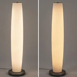 Vloerlamp Terra nikkel/wit glas dtw