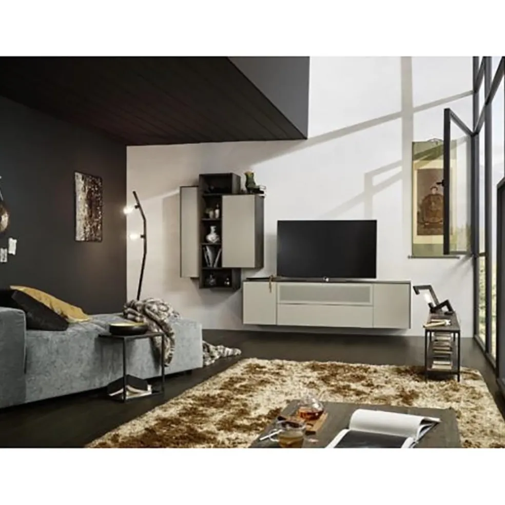 Vloerlamp Tortona zwart staal