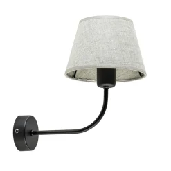 Wandlamp Chicago zwart/zandkleur kap