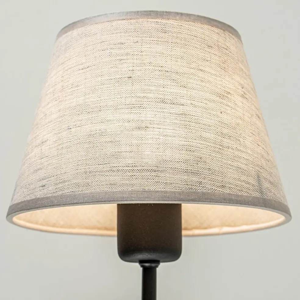 Wandlamp Chicago zwart/zandkleur kap