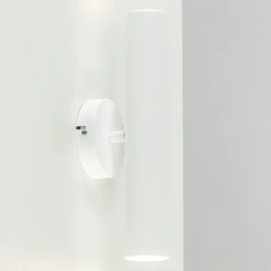 Wandlamp cilinder wit up+down GU10