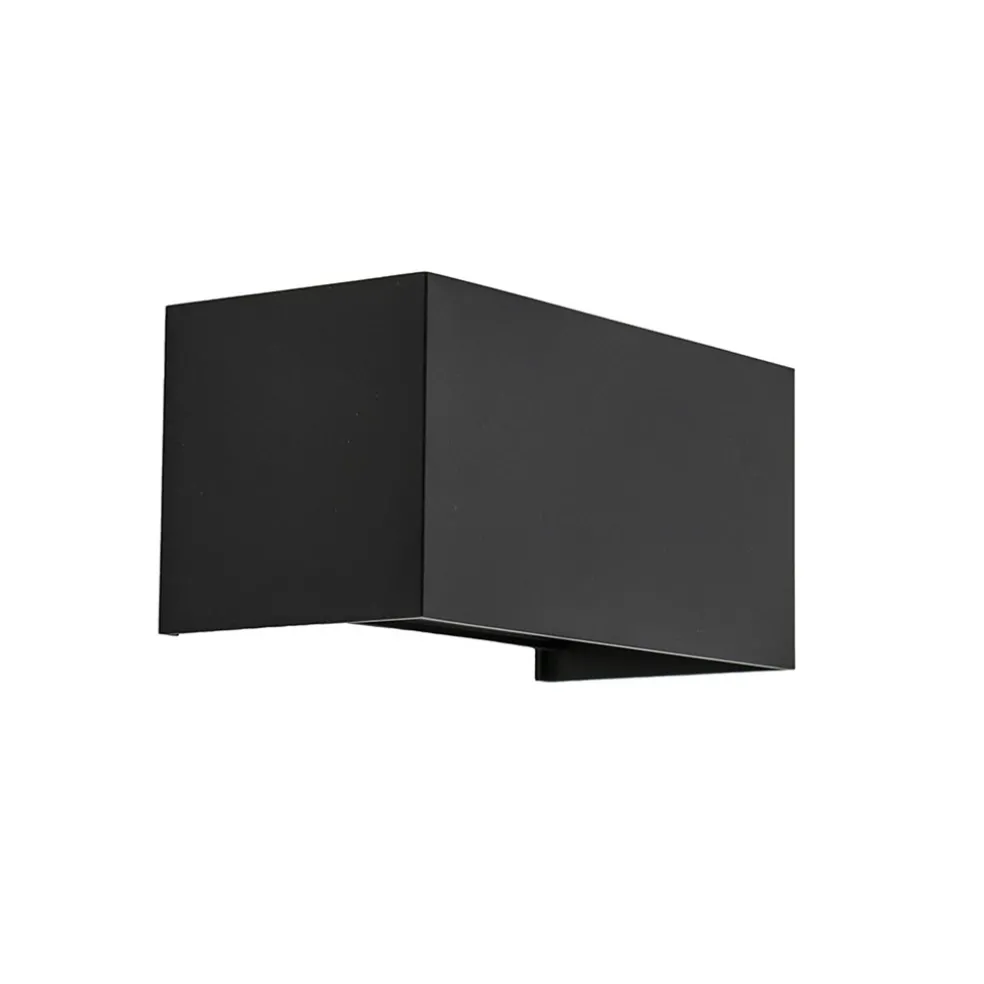 Wandlamp Davos 20cm zwart IP54 2700k