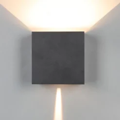 Wandlamp Davos XL zwart IP65