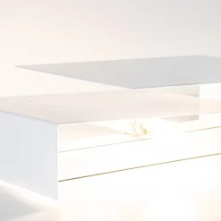 Wandlamp double square wit metaal